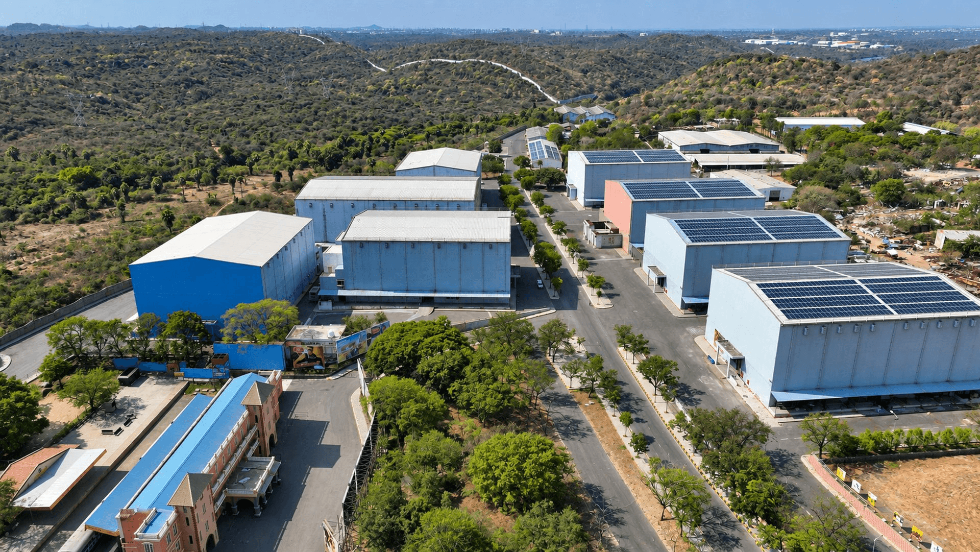Ramoji Studio Sound Stages Complex Aerial View